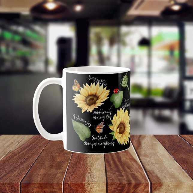 Mug Affirmations super Autosoins floraux positifs (Créateur téléchargé)