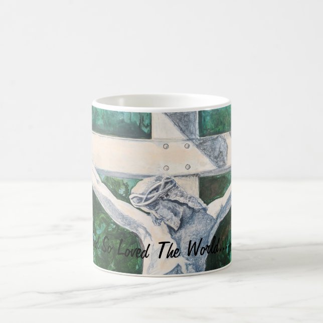 Mug Affirme/Écriture John3:16 Art original peint à la  (Centre)