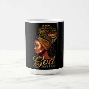 Mug African American Girl God Dit Que Je Suis Black Pr