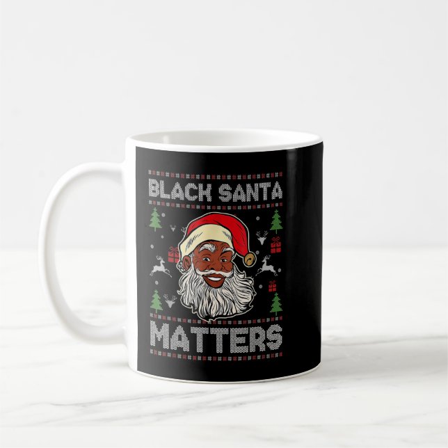 Mug African American Santa Black Matters Christmas Paj (Gauche)