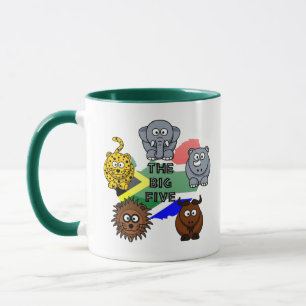Mug Afrique du Sud Big Five Safari animal dessin