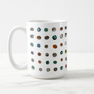 Mug Agates imaginaires sur le blanc