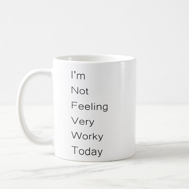 Mug Agenda d’aujourd’hui Pas de sensation très profess (Gauche)