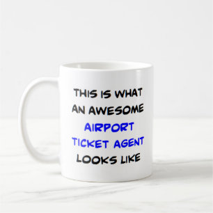 Mug agent de billets d'aéroport, génial