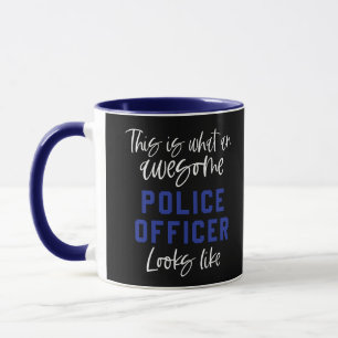 Mug Agent de police amusant Police génial Papa et mama