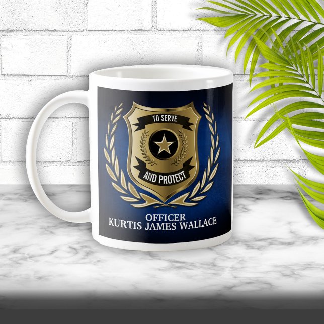 Mug Agent de police Bouclier personnalisé (Créateur téléchargé)