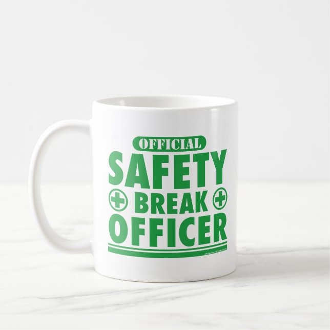 Mug Agent des pauses de sécurité drôle (Gauche)