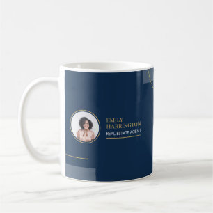 Mug Agent immobilier Navy lignes fines