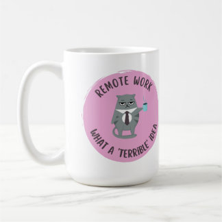 Mug Agressif passif (travail à distance) (rose)