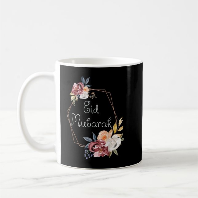 Mug Aïd Moubarak cadeau islamique floral pour femme mu (Gauche)