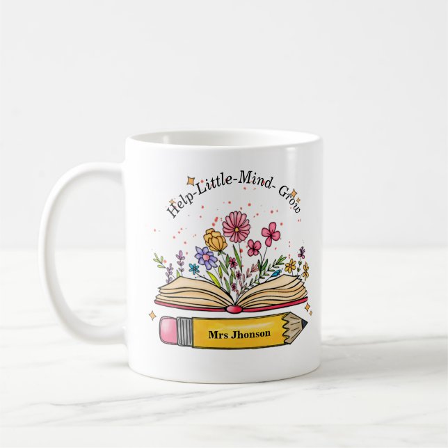 Mug Aide petit esprit croissance enseignant maman cade (Gauche)