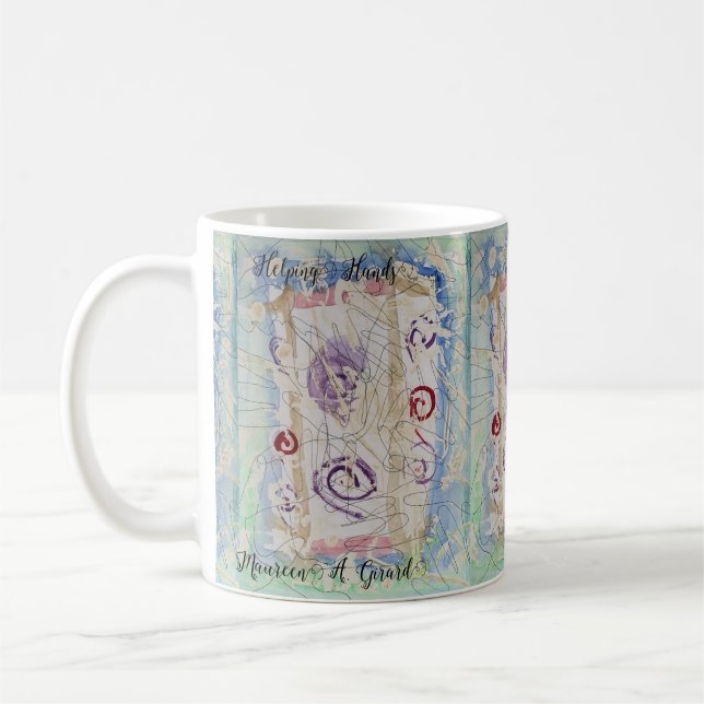 Mug Aider à guérir les mains Maureen Girard Art (Gauche)