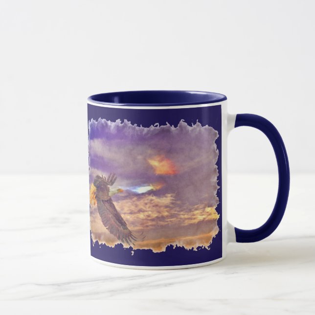 Mug Aigle à tête volante et ciel crépusculaire (Droite)