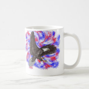 Mug Aigle Bald avec feux d'artifice