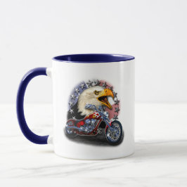 Mug Aigle de moto patriotique