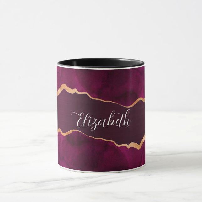 Mug Aigle en or violet de Bourgogne nom (Centre)