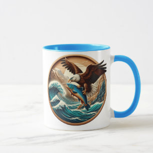 Mug Aigle merveilleux se balançant vers le bas pour at
