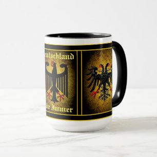 Mug Aigle noir double allemand/fourrure allemande