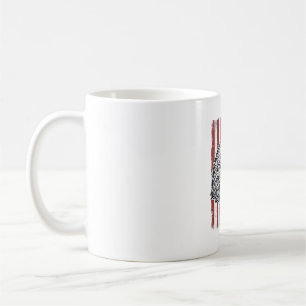 Mug Aigle Patriotique Drapeau Américain Gravure Vintag