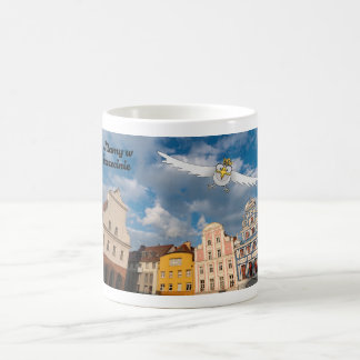 Mug Aigle polonais blanc dit Bienvenue à Szczecin. Wi