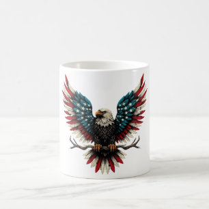 Mug Aigle rustique patriotique américain/américain cha