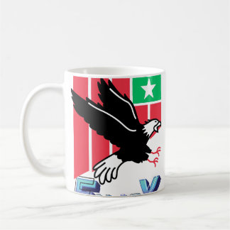 Mug aigle volant, drapeau américain, symbolique, patri
