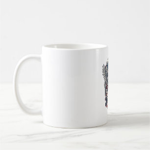 Mug Aile patriote de moteur d'aigle de motard de route