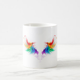 Mug Ailes fluffy arc-en-ciel