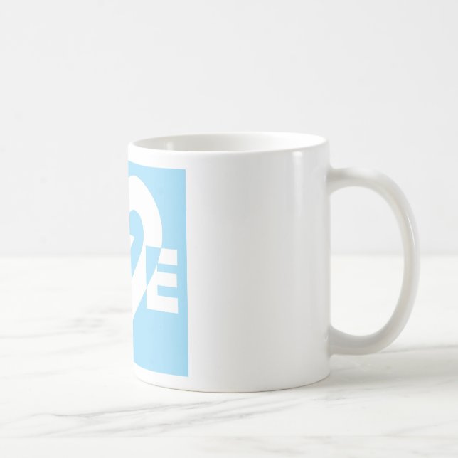 Mug Aimer Blanc sur Bleu (Droite)