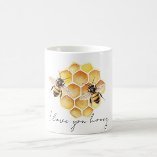 Mug Aimer les abeilles de miel
