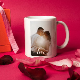 Mug Aimer Photo personnalisée Saint Valentin Anniversa