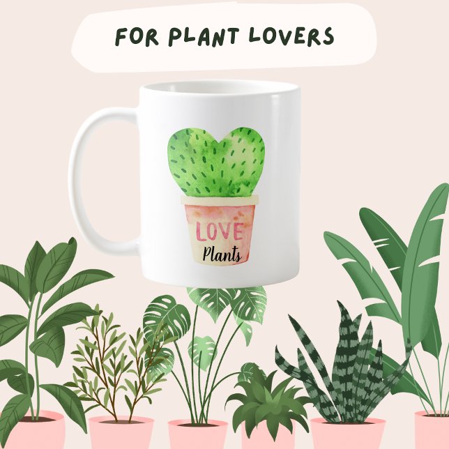 Mug Aimer Plante Aquarelle (Créateur téléchargé)