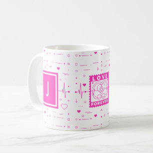 Mug Aimer pour toujours Personnalisez-le avec vos init