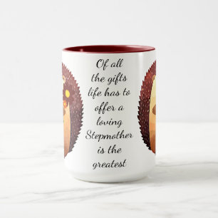 Mug Aimer Stepmère Citation Inspirationnelle Hérisson