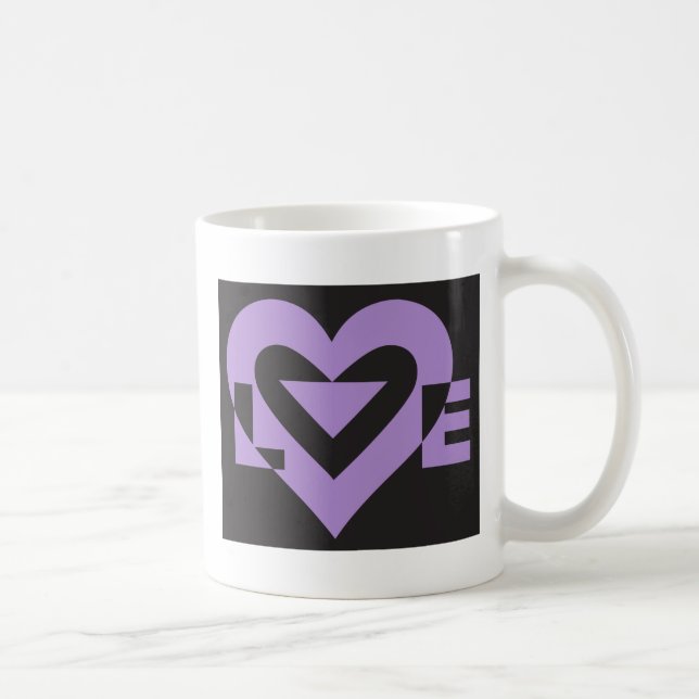 Mug Aimer violet sur noir (Droite)