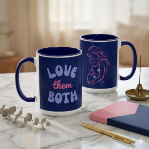 Mug Aimez les deux Pour la vie Maman Bébé Âme éternell