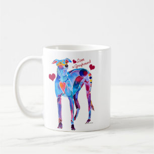 Mug Aimez les T-shirts d'un lévrier et les couverture