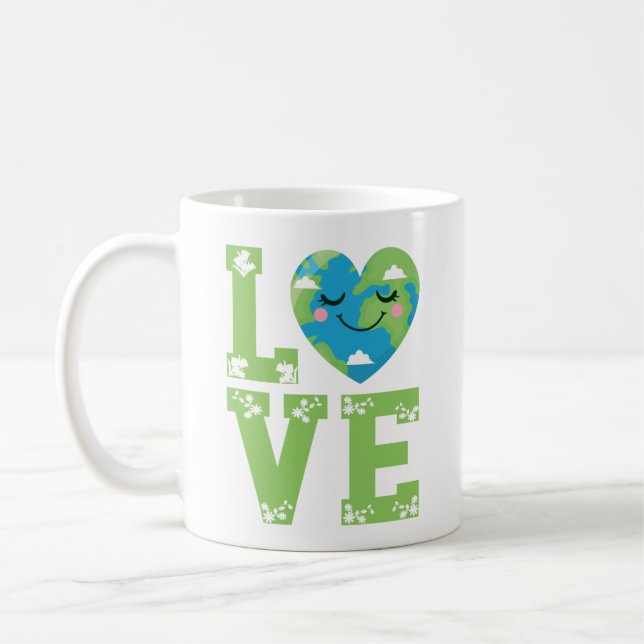 Mug Aimez notre planète mère Jour des terres (Gauche)
