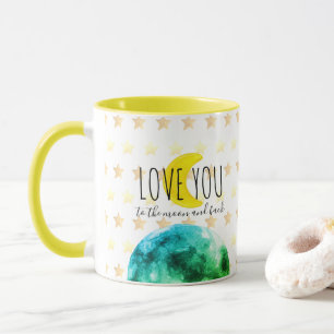 Mug "Aimez-vous à la Lune et au fond" Terre, Lune, Éto