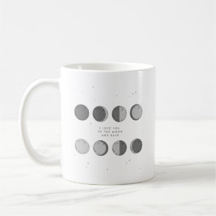 Mug Aimez-vous aux phases de lune et de dos   de la