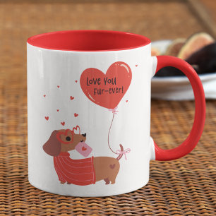 Mug Aimez-vous Fourrure-toujours mignon Chien Dachshun