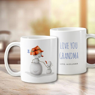 Mug Aimez-vous grand-mère mignon Snowman