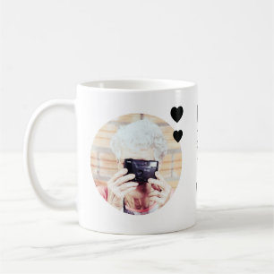 Mug Aimez-vous grand-mère   Texte manuscrit de deux ph
