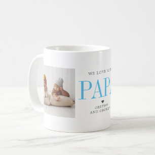 Mug Aimez-vous Papa Deux photos collées