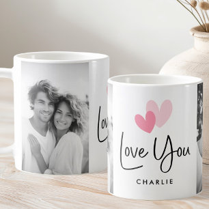 Mug Aimez-vous Valentines jour Coeurs mignons nom phot
