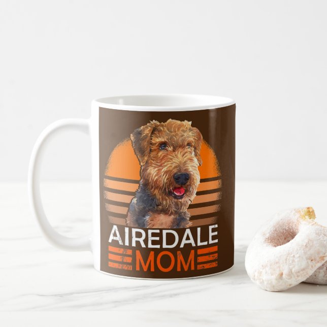 Mug Airedale Airedale Terrier Mère  (Avec donut)