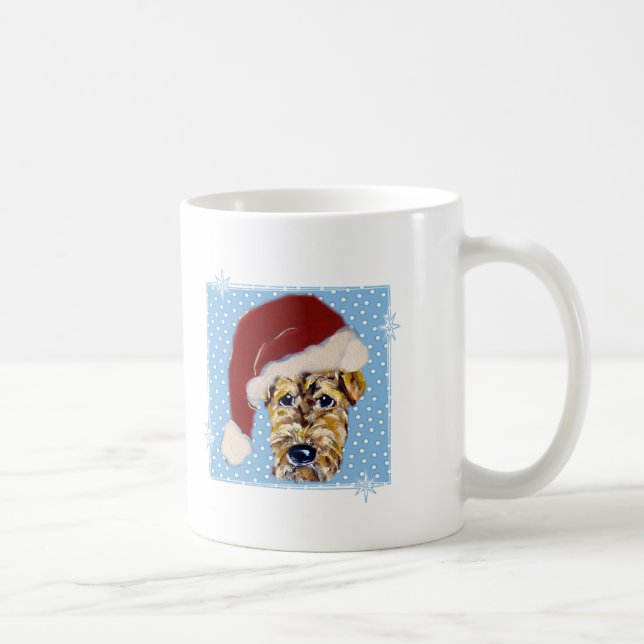 Mug Airedale de Noël (Droite)