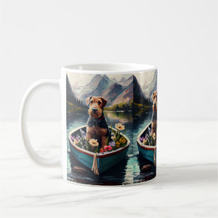 Mug Airedale Dog on a Paddle : Une aventure Pittoresqu