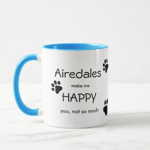 Mug Airedales me rendent heureux avec tout l'empreinte