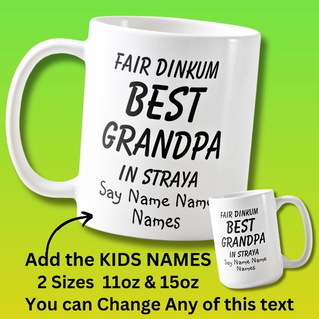 Mug Ajouter des noms d'enfants - Fair Dinkum BESTGRAND (Créateur téléchargé)